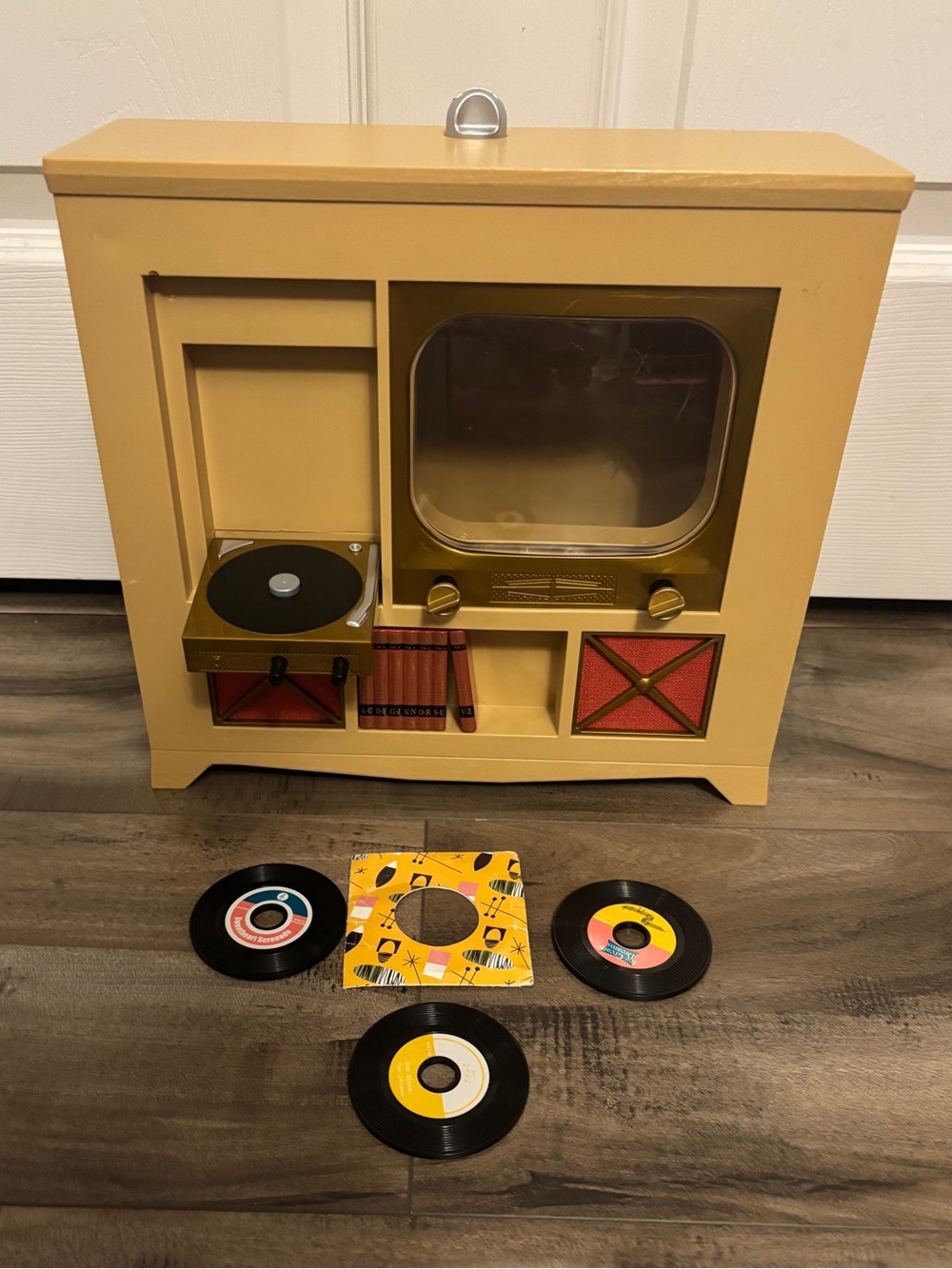 American Girl Maryellen’s Television Console W/3 Records - Incomplete